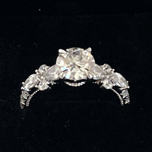 ❤️ LOW START!!! NEW!!!MOISSANITE 1.20 Carat Round Brilliant Cut Ring Size 7.0mm - Picture 3 of 9